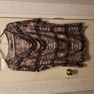 Jaclyn Smith Patterned Plus Size Blouse